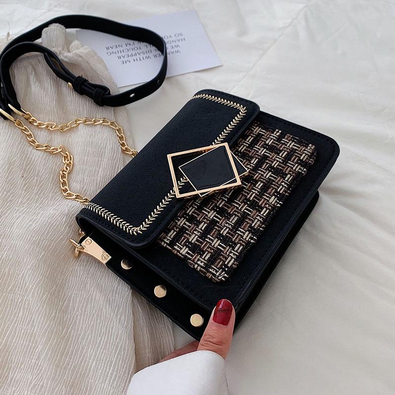Scrub Leather Weave Crossbody Bags For Women 2021 Fall Chain Shoulder Simple Bag Female Chain Luxury Handbags and Purses, Black
Scrub Leather Weave Crossbody Bags For Women 2021 Fall Chain Shoulder Simple Bag Female Chain Luxury Handbags and Purses, Black