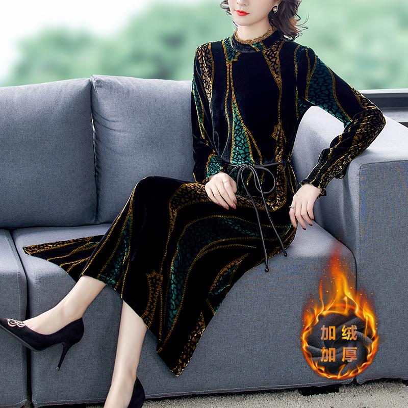 Winter 5XL Plus Size Plush Padded Warm Midi Dress Autumn Casual Vintage Black Gold Velvet Dress Elegant Women Bodycon Vestidos
Winter 5XL Plus Size Plush Padded Warm Midi Dress Autumn Casual Vintage Black Gold Velvet Dress Elegant Women Bodycon Vestidos