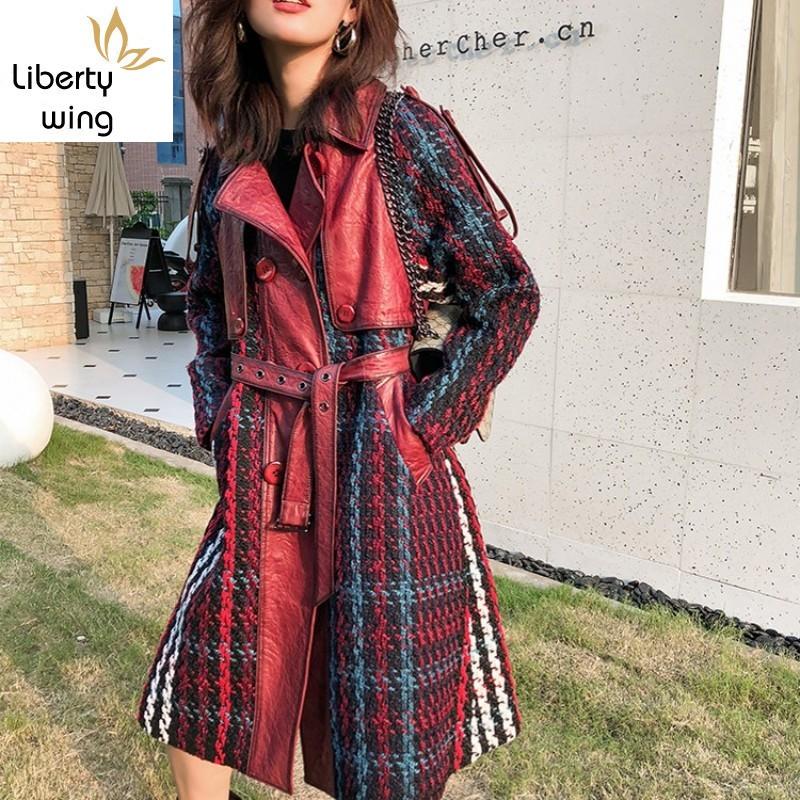 Brand Runway Women Winter Sheepskin Genuine Leather Long Jacket Belt Slim Fit Office Lady Spliced Twill Trench Coat Windbreaker, Yellow
Brand Runway Women Winter Sheepskin Genuine Leather Long Jacket Belt Slim Fit Office Lady Spliced Twill Trench Coat Windbreaker, Yellow