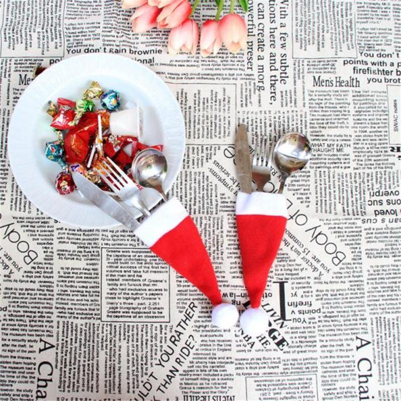 Hot Sale 10pcs Christmas Decorative Tableware Knife Fork Set Cute Christmas Hat Storage Tool Bag Pouch For De Natal Gift1
Hot Sale 10pcs Christmas Decorative Tableware Knife Fork Set Cute Christmas Hat Storage Tool Bag Pouch For De Natal Gift1
