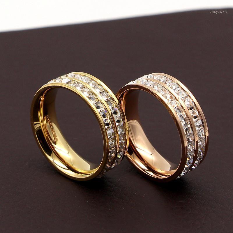 Cluster Rings Single Double Row Austrian Crystals Square For Women Jewelry Titanuim Steel Rose Gold Zirconia Luxury Love R011-2, Golden;silver
Cluster Rings Single Double Row Austrian Crystals Square For Women Jewelry Titanuim Steel Rose Gold Zirconia Luxury Love R011-2, Golden;silver