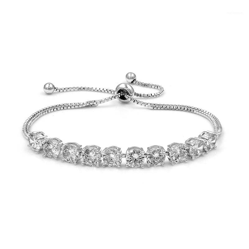 WEIMANJINGDIAN New Arrival 6mm Round Cubic Zirconia CZ Adjustable Bracelets for Women with Double Layers Box Chains1
WEIMANJINGDIAN New Arrival 6mm Round Cubic Zirconia CZ Adjustable Bracelets for Women with Double Layers Box Chains1