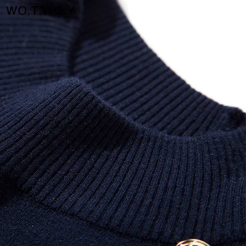 WOTWOY Knitted Cloak Sweater Women Casual Loose Shawl Autumn Winter Streetwear Poncho Women Sweater And Pullovers Plus Size T200128