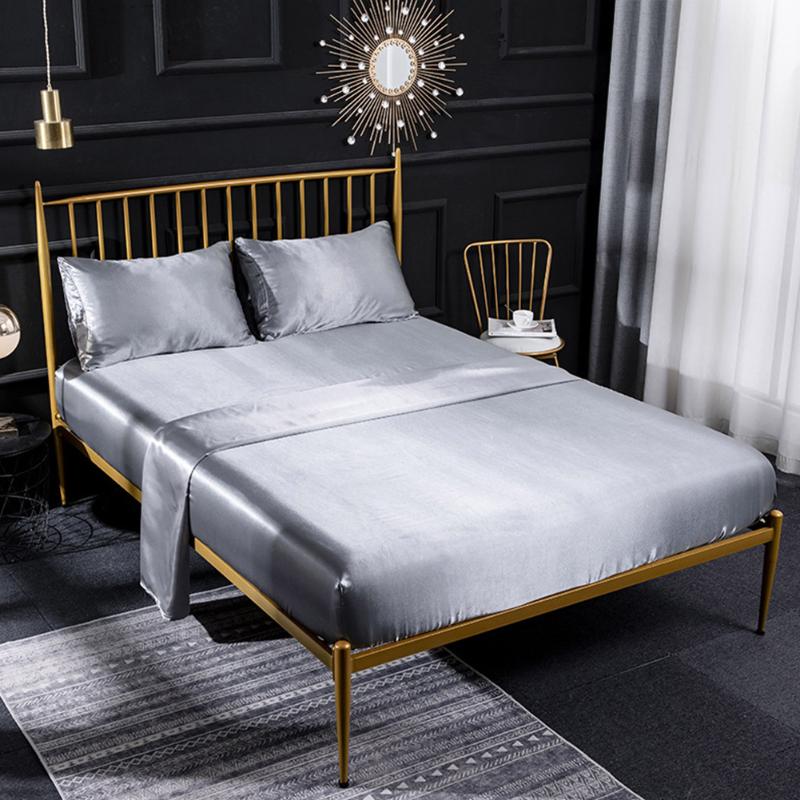 4pcs Deep Pocket Solid Polyester Hotel With Pillowcase Satin Sheets Set Home Fitted Cover Wrinkle Free Bedding Silky Smooth, White
4pcs Deep Pocket Solid Polyester Hotel With Pillowcase Satin Sheets Set Home Fitted Cover Wrinkle Free Bedding Silky Smooth, White