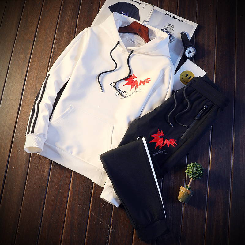 2021 New Men's Tracksuit Embroider Sweatshirt + Pants Sweat Suit Men Hoodies Sportswear Hip Hop Zipper Pockets Sets V9fv, White
2021 New Men's Tracksuit Embroider Sweatshirt + Pants Sweat Suit Men Hoodies Sportswear Hip Hop Zipper Pockets Sets V9fv, White