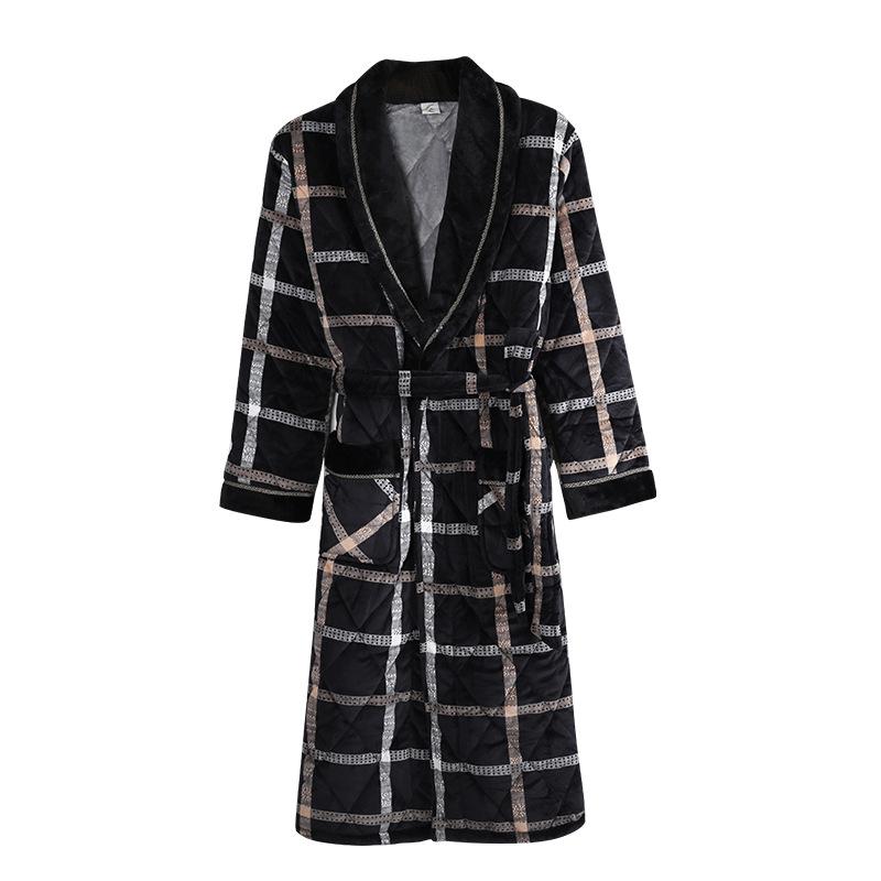 Winter Warm Robe Men Super Warm Home Coat Thick Flannel Plaid Robes Sleepwear Plus Size Kimono Long Bathrobes Male Dressing Gown, Black
Winter Warm Robe Men Super Warm Home Coat Thick Flannel Plaid Robes Sleepwear Plus Size Kimono Long Bathrobes Male Dressing Gown, Black