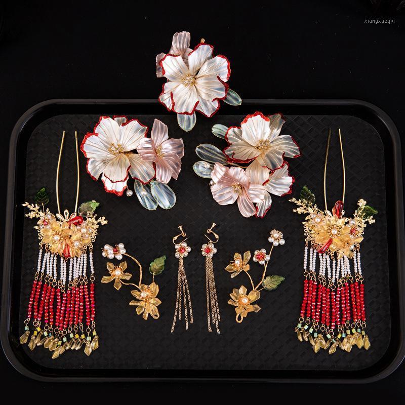 Hair Clips & Barrettes Chinese Style Accessories Flower Mori Side Tiara Earrings Bridal Wedding, Golden;silver
Hair Clips & Barrettes Chinese Style Accessories Flower Mori Side Tiara Earrings Bridal Wedding, Golden;silver