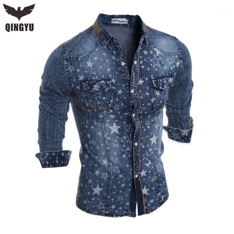 Men's Casual Shirts Wholesale- 2021 Brand Denim Long Sleeve Turn-Down Collar Fashion Slim Fit Style Dark Jeans Men Shirt Camisa Masculina1, Deep blue shirt
Men's Casual Shirts Wholesale- 2021 Brand Denim Long Sleeve Turn-Down Collar Fashion Slim Fit Style Dark Jeans Men Shirt Camisa Masculina1, Deep blue shirt