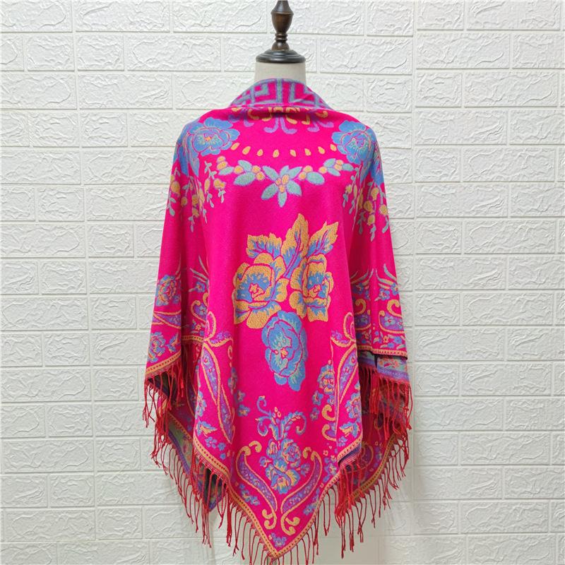 Shawl Ladies Cloak Scarf Dual-use Thickened Warmth Female Autumn Winter Square Scarves Ethnic Style Artificial Cashmere Bufanda
Shawl Ladies Cloak Scarf Dual-use Thickened Warmth Female Autumn Winter Square Scarves Ethnic Style Artificial Cashmere Bufanda