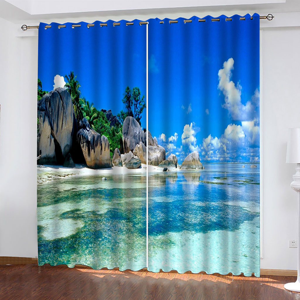 High quality custom 3d curtain fabric blue landscape curtains soundproof windproof curtains
High quality custom 3d curtain fabric blue landscape curtains soundproof windproof curtains