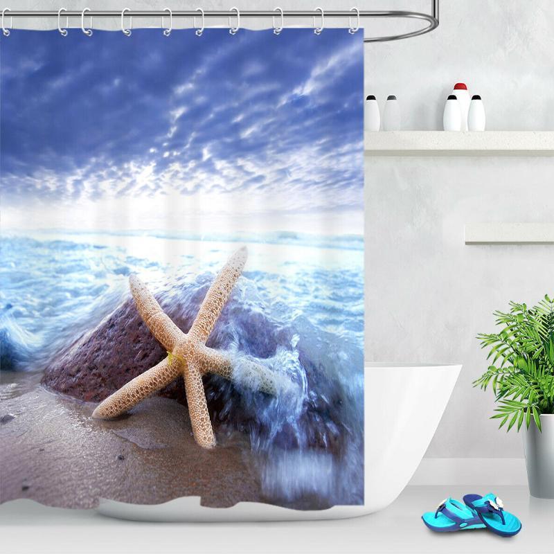Polyester Waterproof Fabric Starfish Wave Shower Curtain Set Bathroom Accessory1
Polyester Waterproof Fabric Starfish Wave Shower Curtain Set Bathroom Accessory1