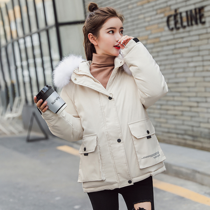 Winter Parkas coats 2019 warm winter Parkas hooded fur collar thick winter women's jacket 25 degree snow coat Jackets female T200116