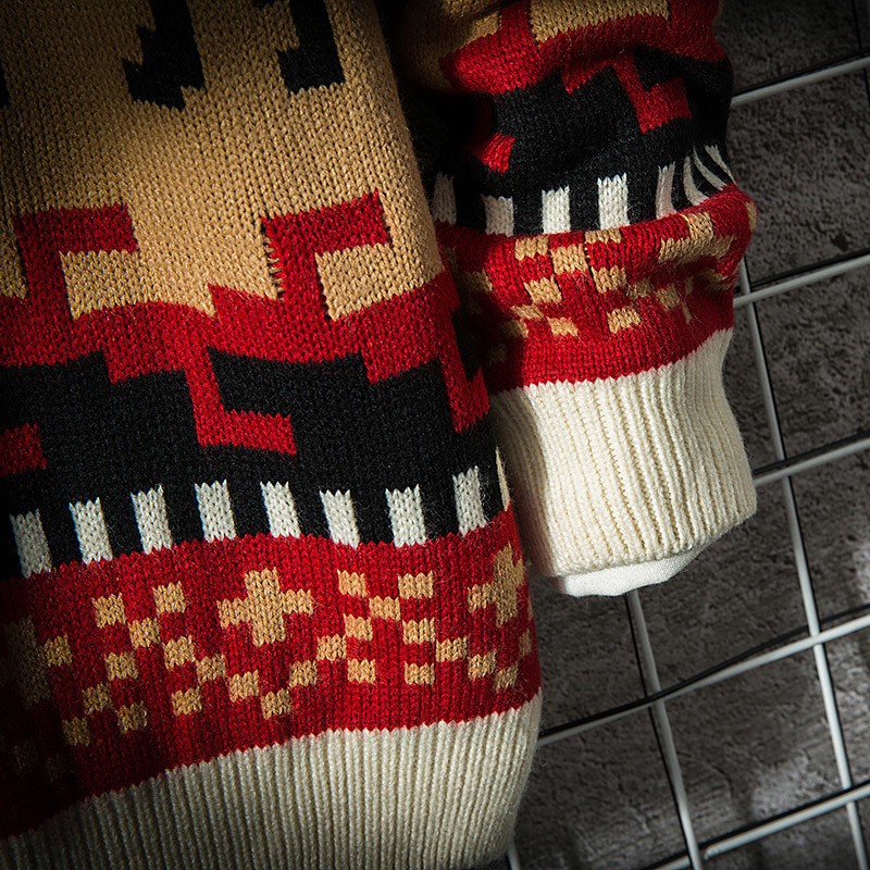 Autumn Fashion Sweater Men Sika Deer Pattern Retro Sweater Men Female Casual Knitted Pullovers Christmas Gift Male Pull Sweter 201203