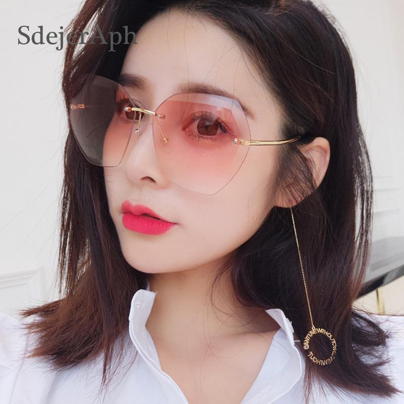 Oversized Sunglasses Rimless Multilateral Pink Luxury Fashion Women Sunglasses Plus Size Hot New Trends 2020 UV400
Oversized Sunglasses Rimless Multilateral Pink Luxury Fashion Women Sunglasses Plus Size Hot New Trends 2020 UV400
