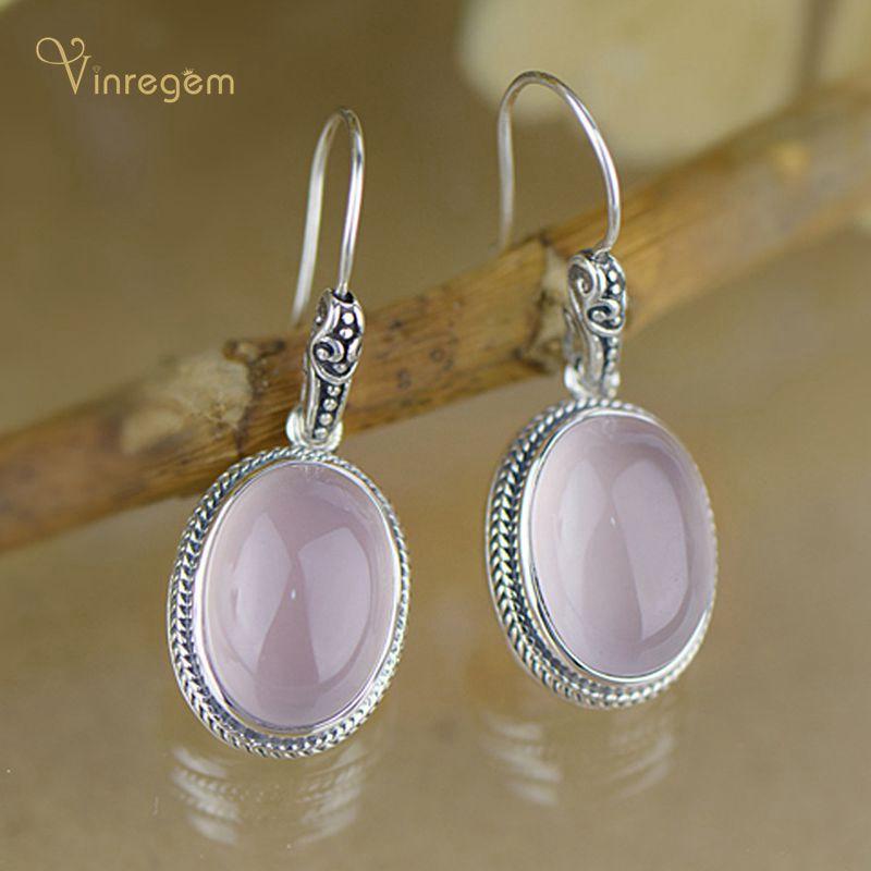 Dangle & Chandelier Vinregem 100% 925 Sterling Silver Oval Rose Quartz Gemstone Wedding Engagement Vintage Drop Earrings For Women Fine Jewe
Dangle & Chandelier Vinregem 100% 925 Sterling Silver Oval Rose Quartz Gemstone Wedding Engagement Vintage Drop Earrings For Women Fine Jewe