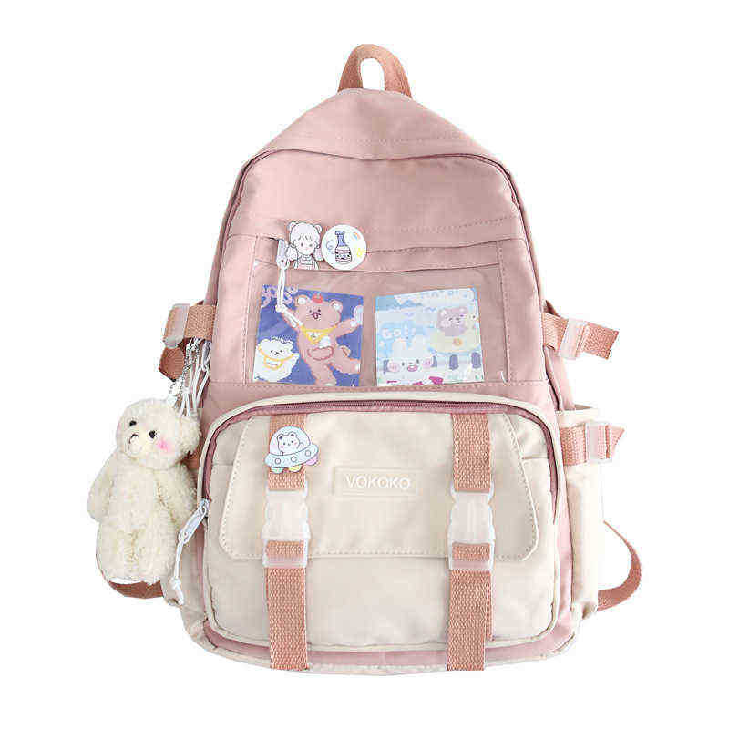 Fashion Waterproof Women Backpack EnoPella Teenager Girl Kawaii BookBag Laptop Rucksack Cute Student School Bag Mochila Female 202211