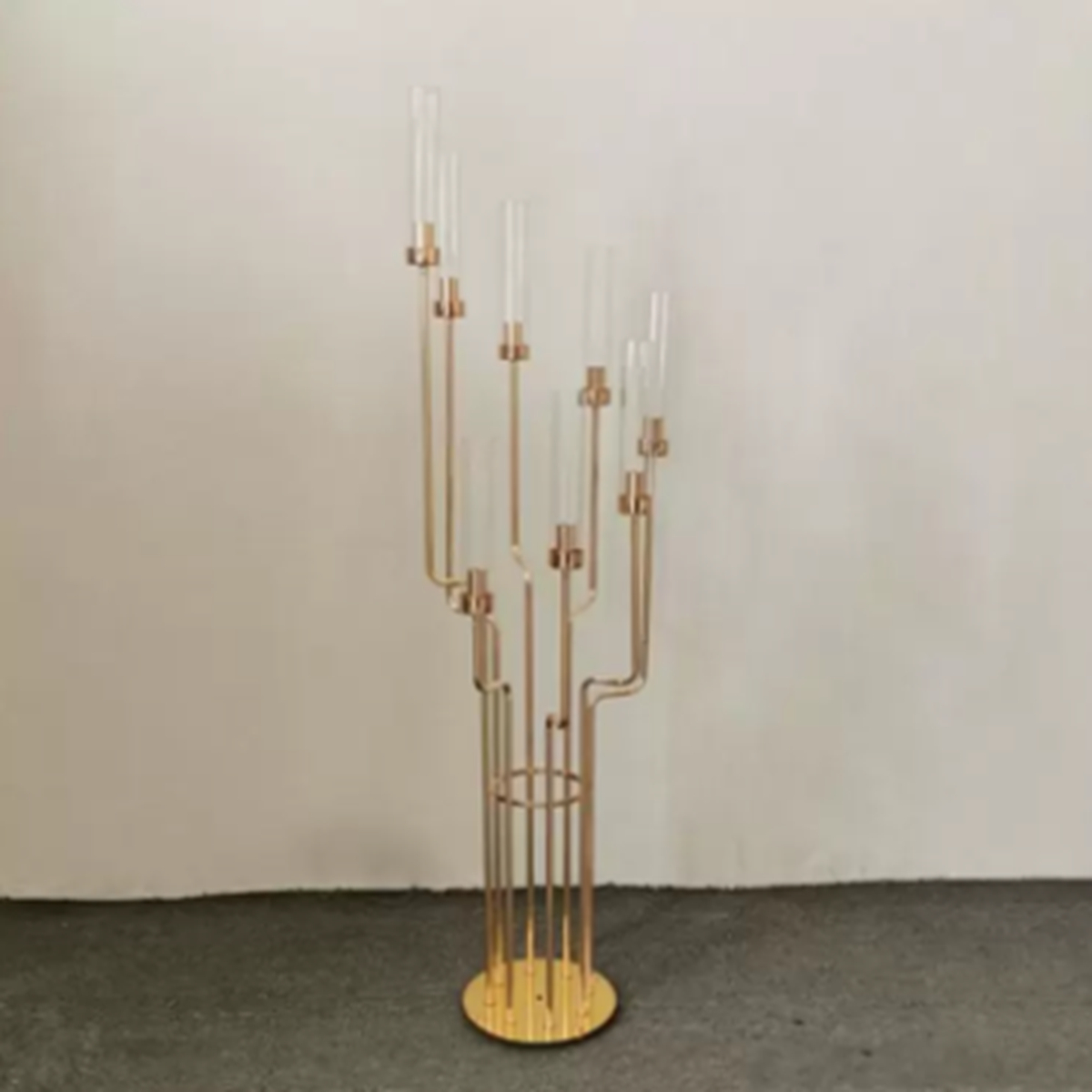 Metal Candelabra Candle Holders Acrylic Wedding Table Centerpieces Flower Stand Holder Candelabrum walkway pillar stand backdrop senyu0475 XJ260305