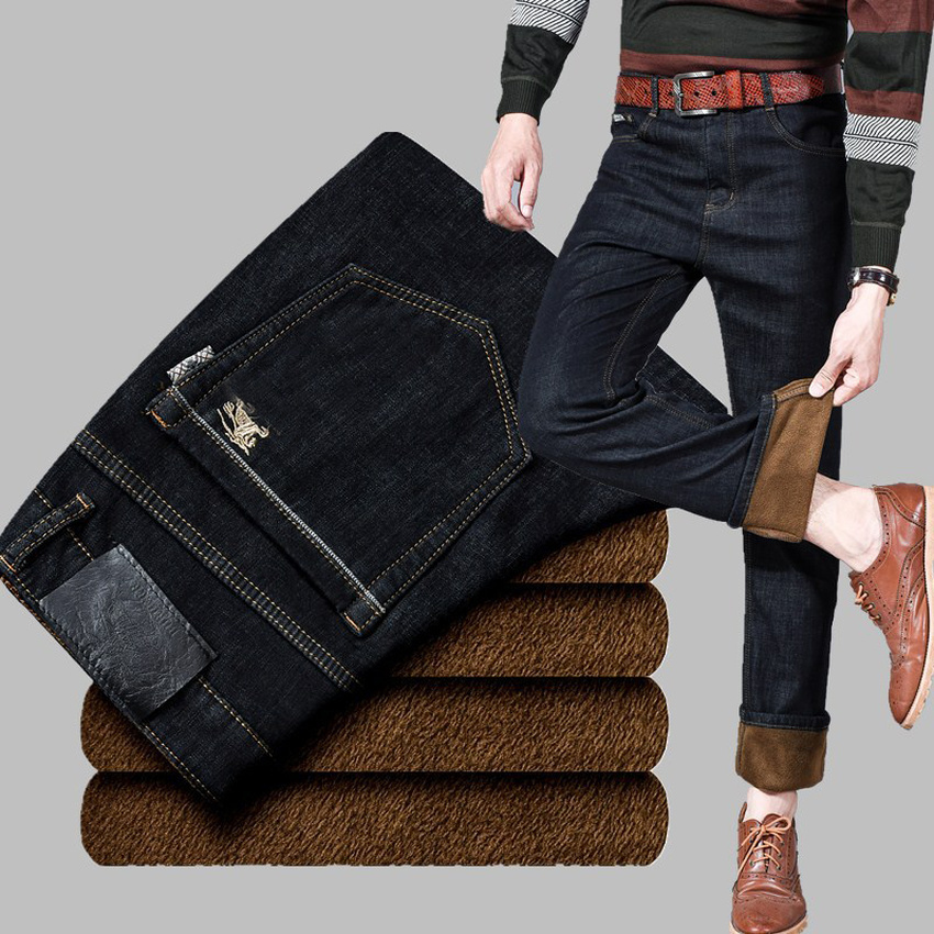 Breeze trousers of cotton men warm winter thin fit business breeches fashion thicken denim man wool strain b word mark pants, Blue black
Breeze trousers of cotton men warm winter thin fit business breeches fashion thicken denim man wool strain b word mark pants, Blue black