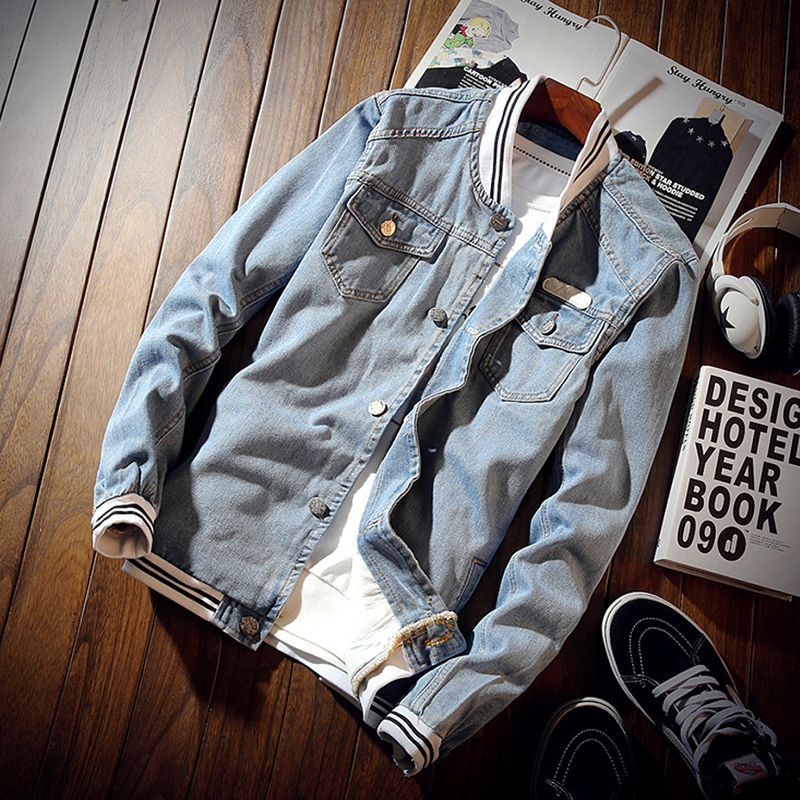 2020 Spring Autumn Mens Denim Jacket Fashion Men Trendy Ripped Denim Coats Bomber Jackets Male Cowboy Baseball Jacket, Blue
2020 Spring Autumn Mens Denim Jacket Fashion Men Trendy Ripped Denim Coats Bomber Jackets Male Cowboy Baseball Jacket, Blue