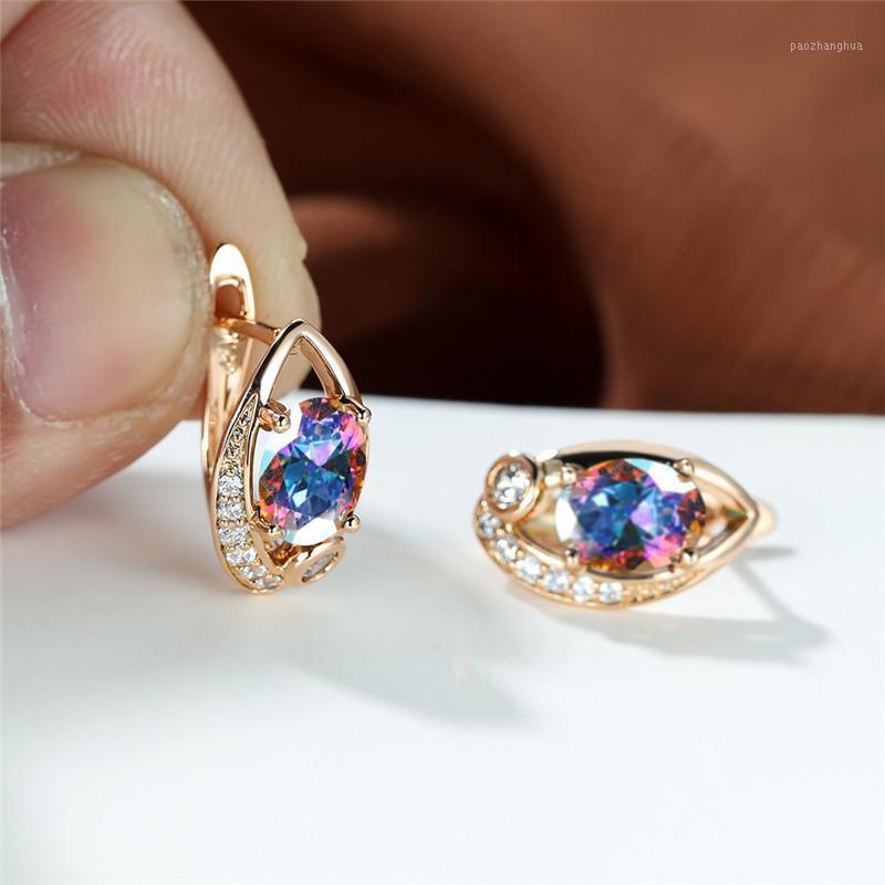 Hoop & Huggie Mystic Rainbow Crystal Oval Stone Earrings Cute Multicolor Zircon Charm Rose Gold Color Wedding For Women, Golden;silver
Hoop & Huggie Mystic Rainbow Crystal Oval Stone Earrings Cute Multicolor Zircon Charm Rose Gold Color Wedding For Women, Golden;silver