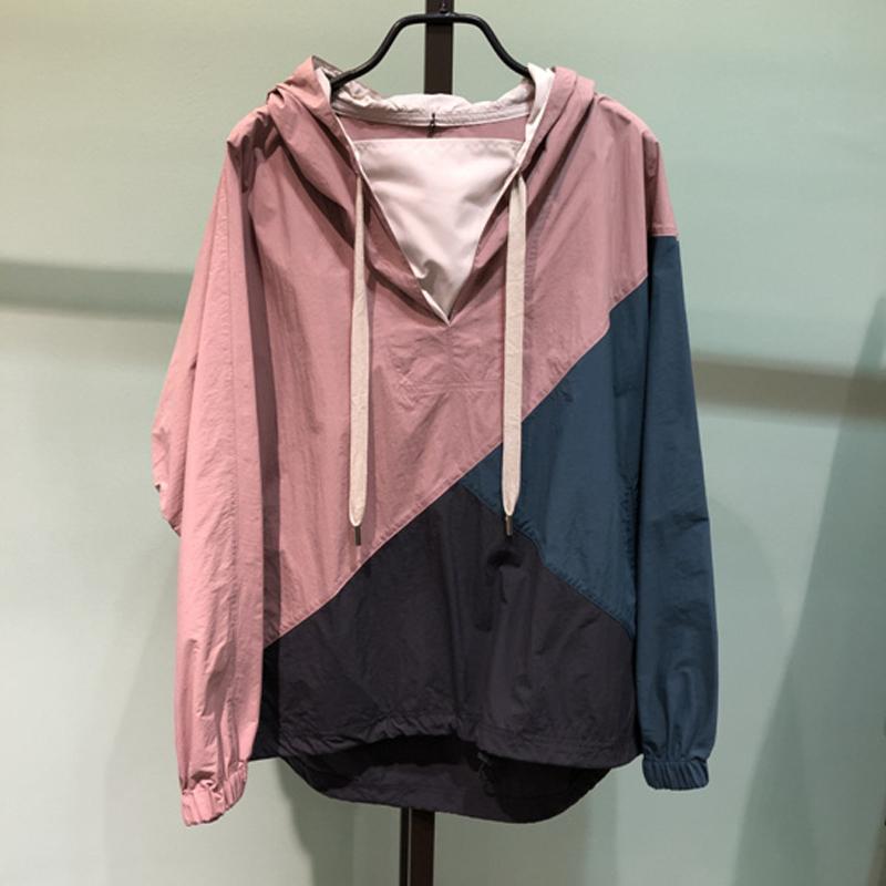 Women' Spring Fashion Loose Patchwork Hooded Long Sleeve Pullover Sweatshirts Coat, As picture
Women' Spring Fashion Loose Patchwork Hooded Long Sleeve Pullover Sweatshirts Coat, As picture