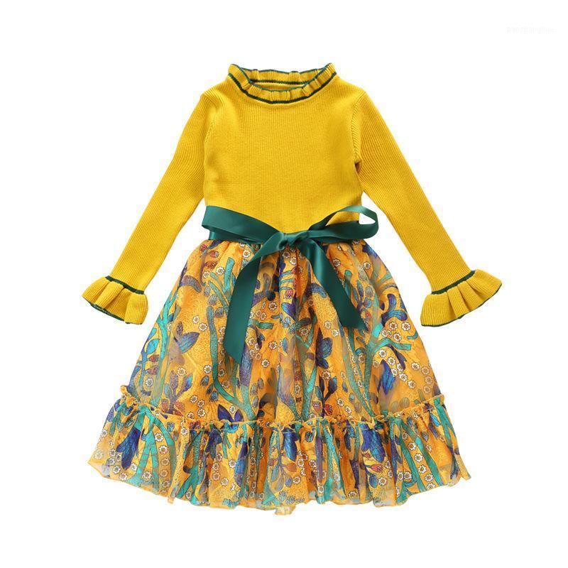 Girls Dress 2020 Spring New Children's Thicken Ocean Lace Sleeve Sweater Dress Big Boy's Floral Princess1, Yellow
Girls Dress 2020 Spring New Children's Thicken Ocean Lace Sleeve Sweater Dress Big Boy's Floral Princess1, Yellow
