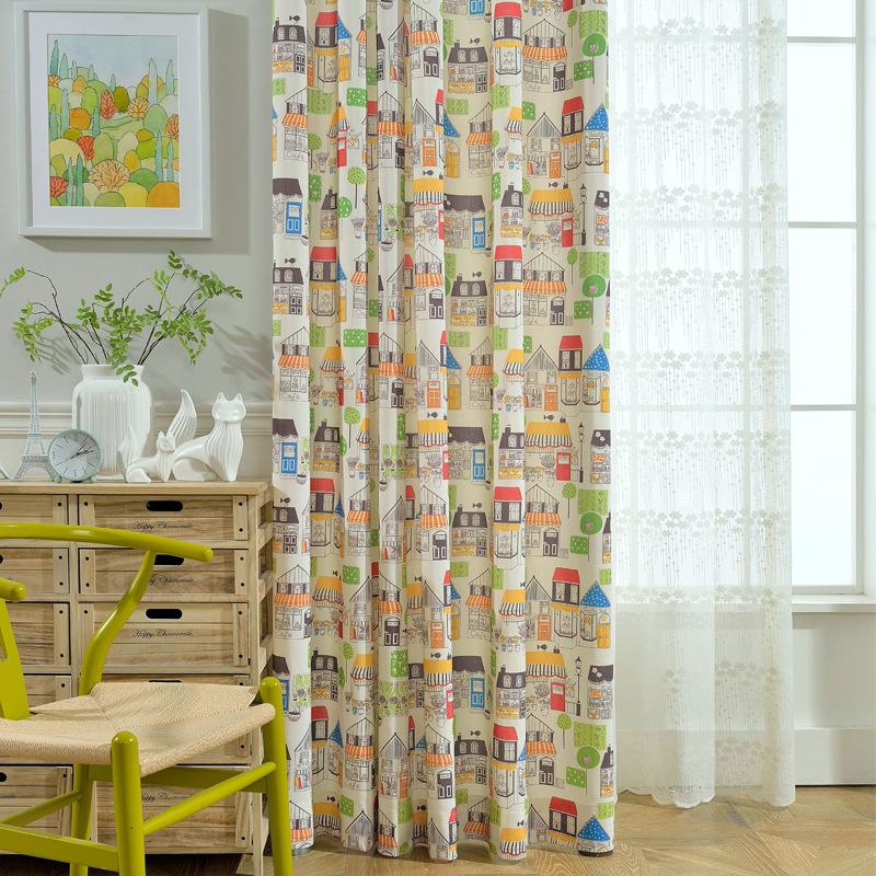 Modern Simple Cotton Printing Colorful Cute Curtains for Children's Bedroom Magic Town Cartoon Blackout Curtains For Living Room, 1pc curtain
Modern Simple Cotton Printing Colorful Cute Curtains for Children's Bedroom Magic Town Cartoon Blackout Curtains For Living Room, 1pc curtain