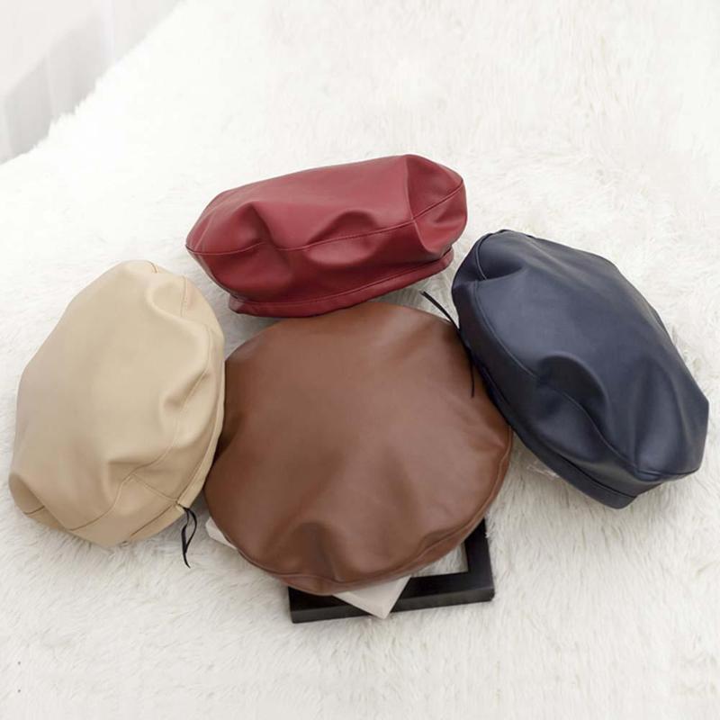 New Stylish Beret Cap for Women Casual Faux PU Leather Hat Girls Autumn Winter Retro Beanie Caps French Artist Warmer Hats1, Black
New Stylish Beret Cap for Women Casual Faux PU Leather Hat Girls Autumn Winter Retro Beanie Caps French Artist Warmer Hats1, Black