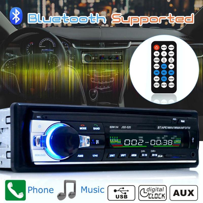 Car In-Dash MP3 / storage disk player stereo receiver USB AUX input FM radio player with remote control support Bluetooth
Car In-Dash MP3 / storage disk player stereo receiver USB AUX input FM radio player with remote control support Bluetooth
