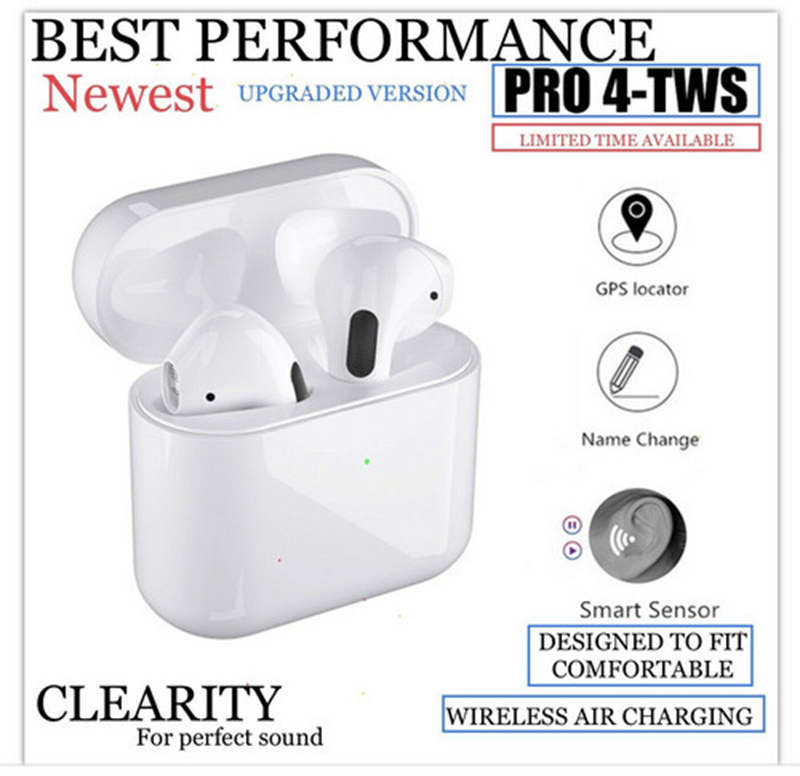 Mini Pro 4 TWS Bluetooth Earphones Hi-Fi Wireless Headphones Airpodding In-Ear Stereo Earbuds Hands-Free Headset For Smart Phone
Mini Pro 4 TWS Bluetooth Earphones Hi-Fi Wireless Headphones Airpodding In-Ear Stereo Earbuds Hands-Free Headset For Smart Phone