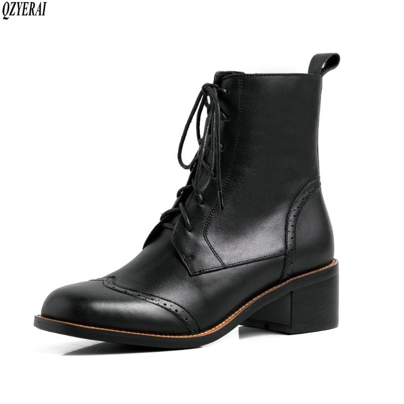 Autumn/winter 2020 Genuine Leather Female Boots Round Head Black Cowhide Women's Shoes
Autumn/winter 2020 Genuine Leather Female Boots Round Head Black Cowhide Women's Shoes
