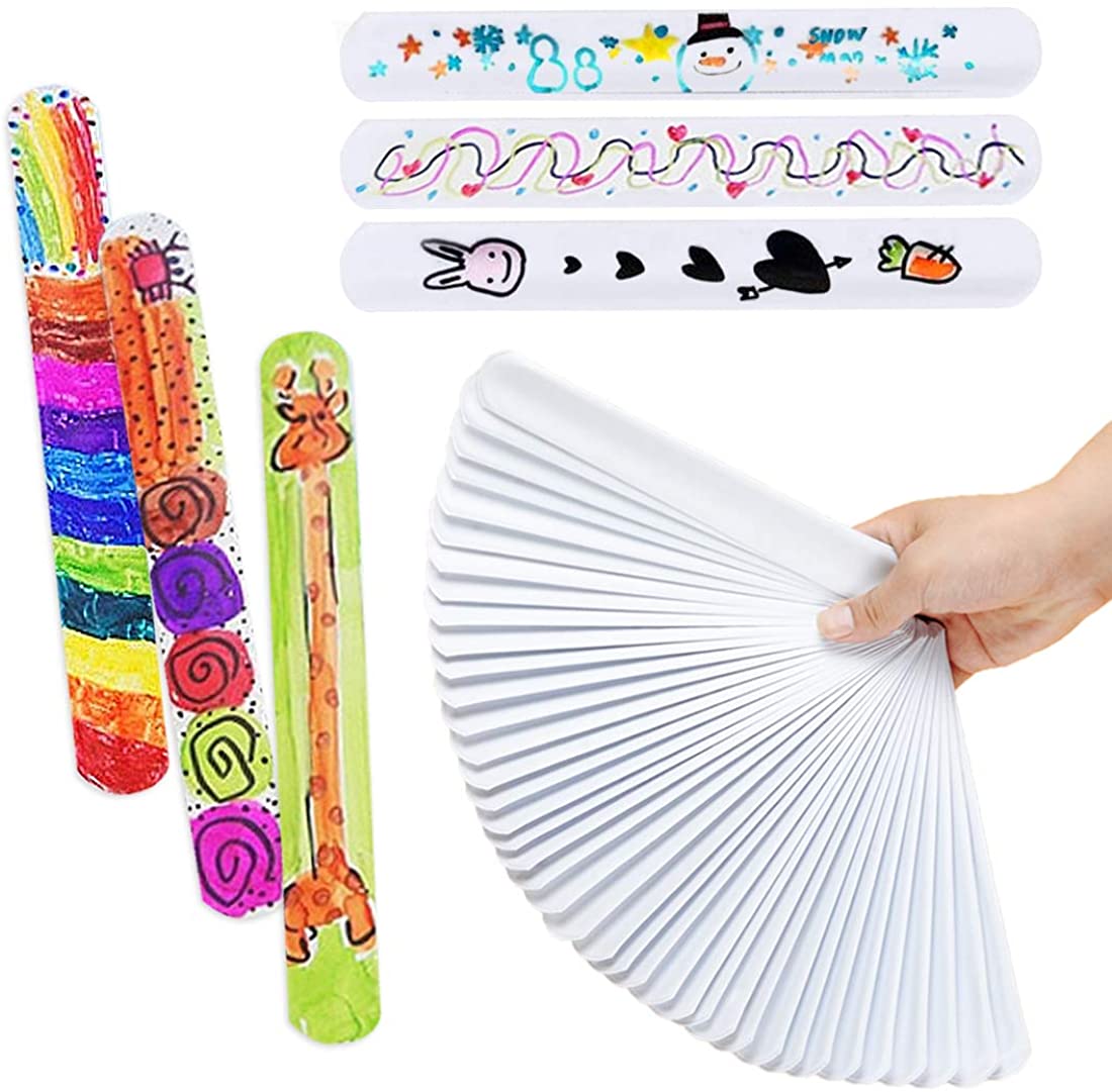 Fashion Kids Wristband Umikk Slap Bracelets, 100 PCS Blank Slap Bracelets, White Slap Bands, Party Bracelets for DIY
Fashion Kids Wristband Umikk Slap Bracelets, 100 PCS Blank Slap Bracelets, White Slap Bands, Party Bracelets for DIY