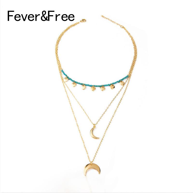 Fever&Free Gold Color Tiny Round Long Necklace Pendants For Women 3 Layers Crescent Moon Necklaces Jewelry Collares De Moda 2020
Fever&Free Gold Color Tiny Round Long Necklace Pendants For Women 3 Layers Crescent Moon Necklaces Jewelry Collares De Moda 2020