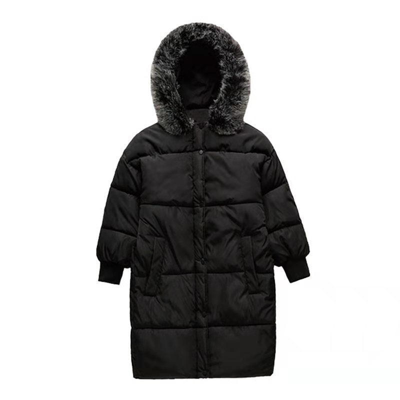 Down Cotton Coat Female Loose Hooded Long Sleeve Winter Jacket Women Parka Warm Thicken Oversize Women Winter Coat Padded Q1946 201019