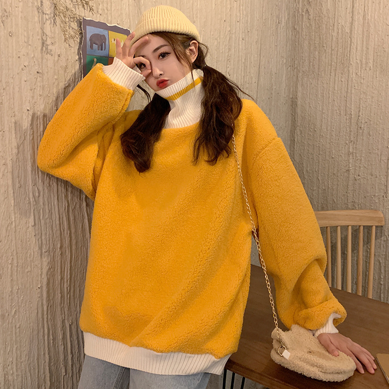 Sweater winter thickened high collar color matching design sense minority BF wind 2020 loose Korean cashmere coat CVTP, Hy6230 apricot
Sweater winter thickened high collar color matching design sense minority BF wind 2020 loose Korean cashmere coat CVTP, Hy6230 apricot