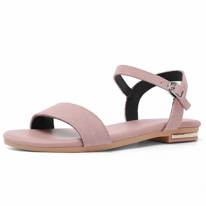 Cow Suede Flat Sandals Women Summer Ladies New Genuine Leather Flat Sandal A245 Casual Woman Pink Black Buckle Comfortable Shoes #180Z
Cow Suede Flat Sandals Women Summer Ladies New Genuine Leather Flat Sandal A245 Casual Woman Pink Black Buckle Comfortable Shoes #180Z