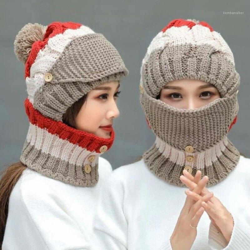Fashion Gift Women Winter Comfortable Windproof Warm Woolen Caps Scarf Set Thickend Knitted Hat Scarf Face Cover Hat1, 02
Fashion Gift Women Winter Comfortable Windproof Warm Woolen Caps Scarf Set Thickend Knitted Hat Scarf Face Cover Hat1, 02