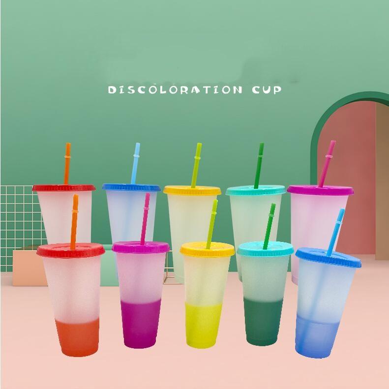 US STOCK 24oz Color Changing Cup Magic Plastic Drinking Tumblers with Lid and Straw Reusable Clear Colors Cold Cup Summer Beer Mugs, As picture
US STOCK 24oz Color Changing Cup Magic Plastic Drinking Tumblers with Lid and Straw Reusable Clear Colors Cold Cup Summer Beer Mugs, As picture