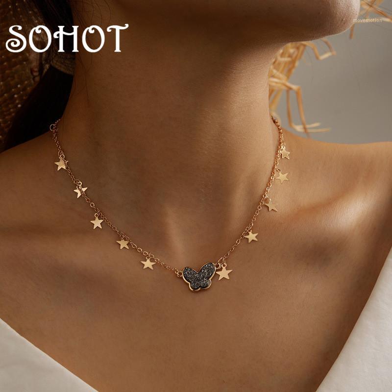 SOHOT European Popular Tassel Star Chic Butterfly Pendant Women Choker Necklace For Female Girl Birthday Jewelry Clavicle Chain1
SOHOT European Popular Tassel Star Chic Butterfly Pendant Women Choker Necklace For Female Girl Birthday Jewelry Clavicle Chain1