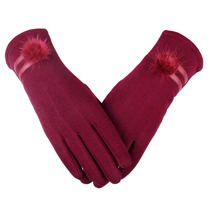 Fall/winter Women's New Style Non-Inverted Fluffy Ball Gloves Touch Screen Gloves Outdoor Riding Warm
Fall/winter Women's New Style Non-Inverted Fluffy Ball Gloves Touch Screen Gloves Outdoor Riding Warm