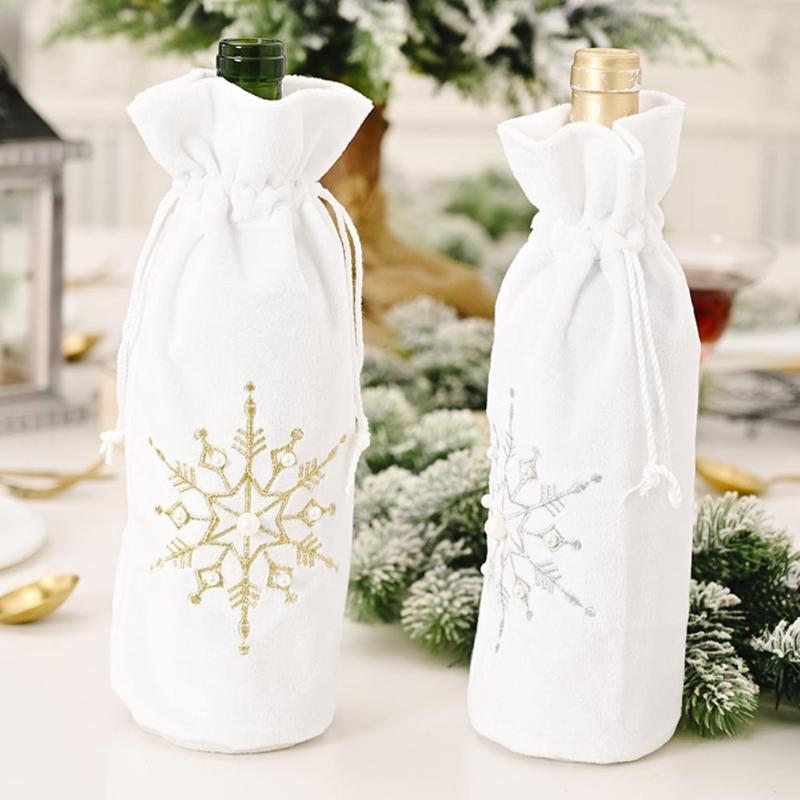 Snowflake Beads Design Drawstring Gift Bag Wine Bottle Cover Party Dinner Decor Drawstring Design, Snowflake Beads Design, Good
Snowflake Beads Design Drawstring Gift Bag Wine Bottle Cover Party Dinner Decor Drawstring Design, Snowflake Beads Design, Good