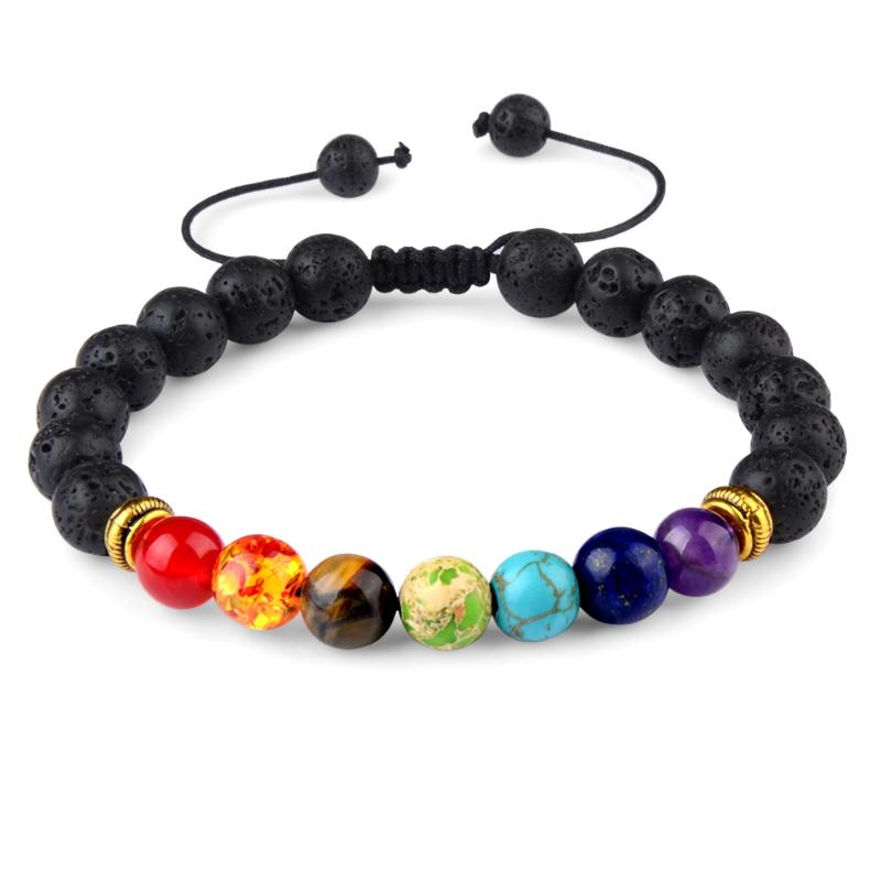 Chanfar 7 Beads Chakras Bracelet Lava Rock Natural Stone Bracelet Healing Energy Colorful Beaded Bangles For Men Women
Chanfar 7 Beads Chakras Bracelet Lava Rock Natural Stone Bracelet Healing Energy Colorful Beaded Bangles For Men Women