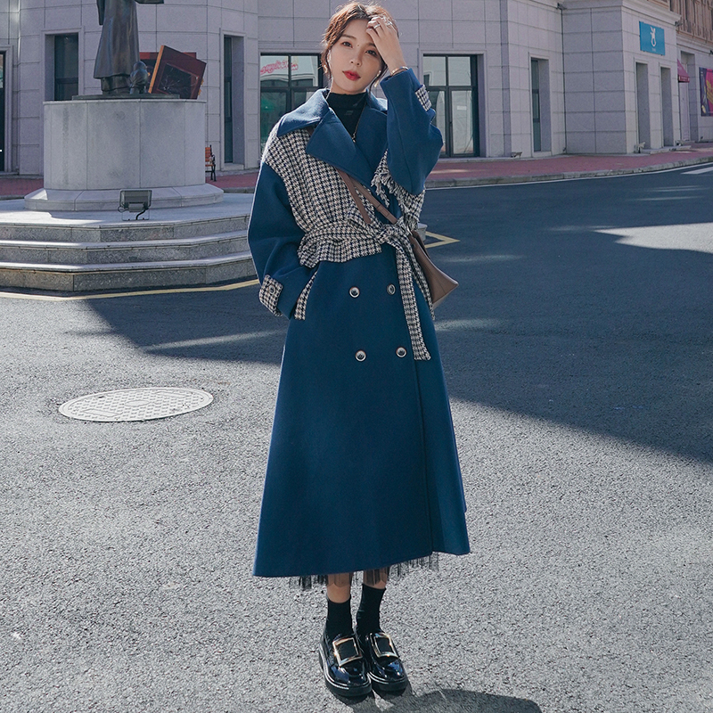 2021 New Women's Coat Winter New Marine Seam Loose Woollen Double-breasted Wool Long Female Jacket 1fc Rqli, Navy blue.
2021 New Women's Coat Winter New Marine Seam Loose Woollen Double-breasted Wool Long Female Jacket 1fc Rqli, Navy blue.