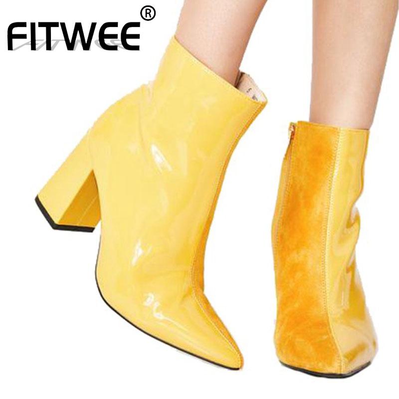 FITWEE Plus Size 35-48 Ankle Strange Style Heel Boots Square Toe High Heel Shoes Back Zipper Outdoor Short Boots, Yellow
FITWEE Plus Size 35-48 Ankle Strange Style Heel Boots Square Toe High Heel Shoes Back Zipper Outdoor Short Boots, Yellow