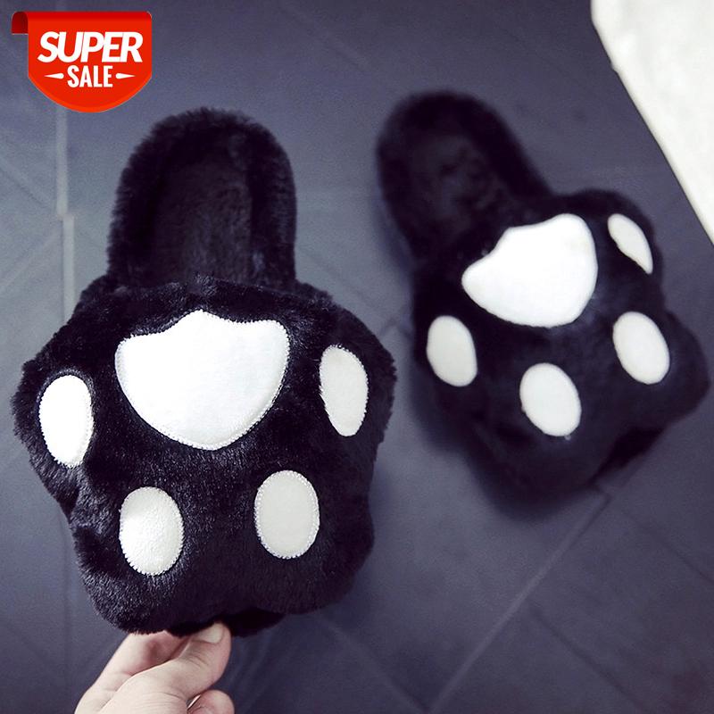 Women's Slippers for Home 2020 Suede Cotton Ladies Slippers Winter TPR Non-slip Indoor Cute Cat Paw Designer Shoes #tt8Z, Black
Women's Slippers for Home 2020 Suede Cotton Ladies Slippers Winter TPR Non-slip Indoor Cute Cat Paw Designer Shoes #tt8Z, Black