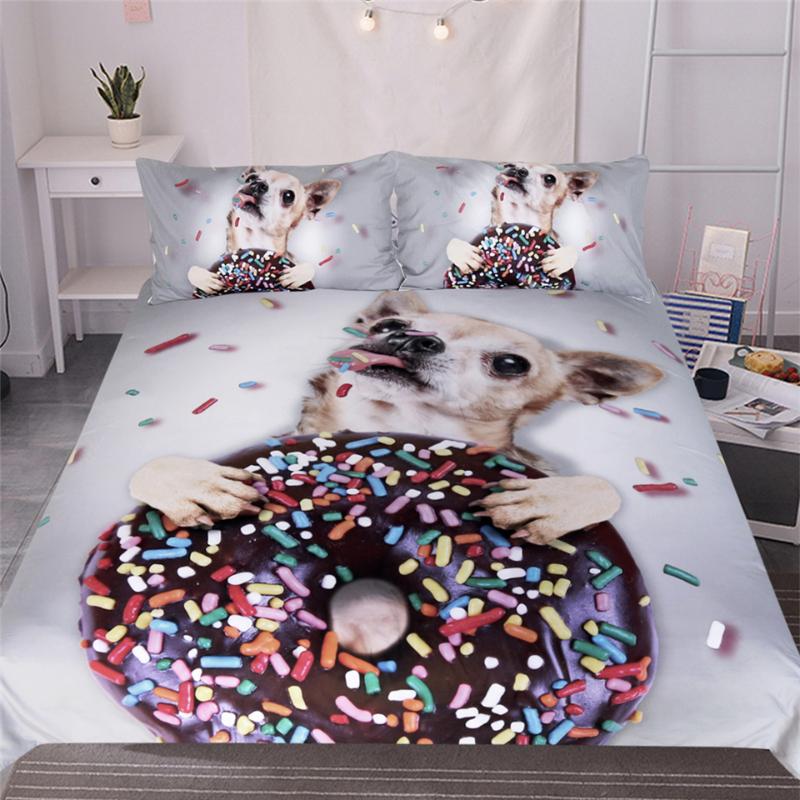 Cute donut dog Printed Bedding Sets,Duvet Cover Set&Pillowcase,Quilt Cover Bedclothes Home Bedroom Decor Bed Set, As pic
Cute donut dog Printed Bedding Sets,Duvet Cover Set&Pillowcase,Quilt Cover Bedclothes Home Bedroom Decor Bed Set, As pic