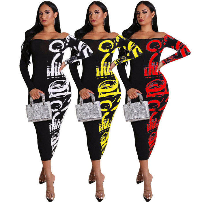 Womens Designer Floral Dresses Sexy Slim Long Sleeve Crew Neck Bodycon Dress Plus Size Female Clothing Casual Apparel
Womens Designer Floral Dresses Sexy Slim Long Sleeve Crew Neck Bodycon Dress Plus Size Female Clothing Casual Apparel