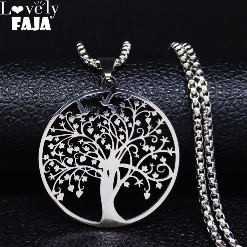 Tree of Life Stainless Steel Necklaces Pendants Silver Color Necklaces Pendants Women Mothers Day Gift Jewelry Ketting N3098
Tree of Life Stainless Steel Necklaces Pendants Silver Color Necklaces Pendants Women Mothers Day Gift Jewelry Ketting N3098