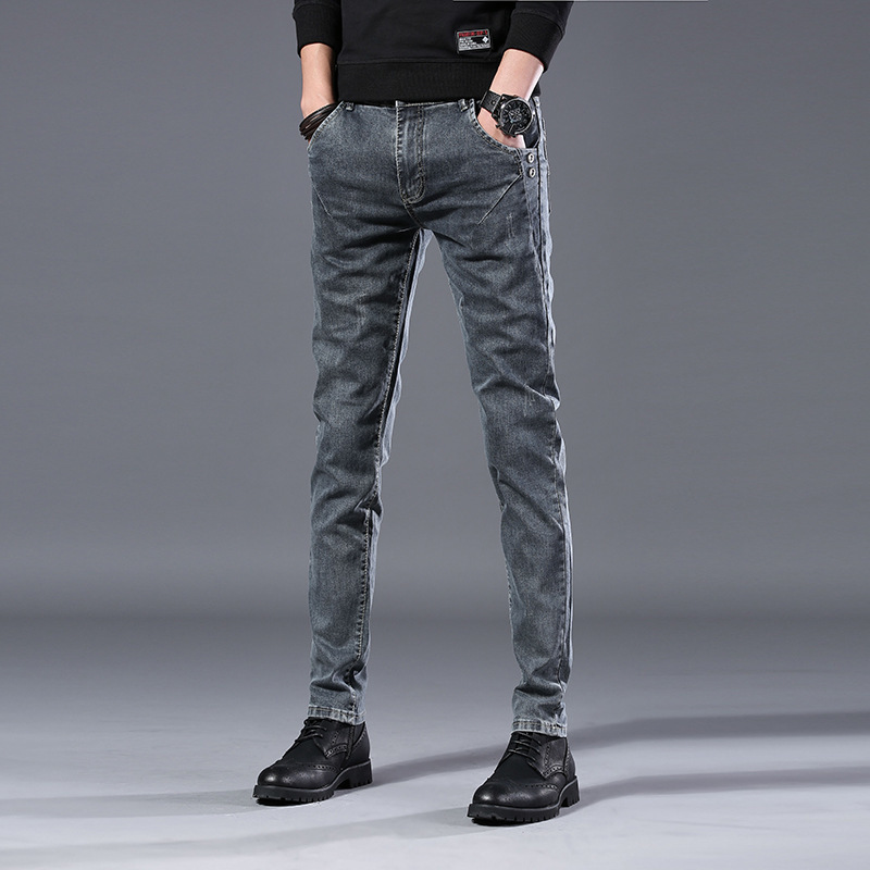 Casual motorcycle denim biker fashion skinny gray jeans 2020 for spring, 605
Casual motorcycle denim biker fashion skinny gray jeans 2020 for spring, 605
