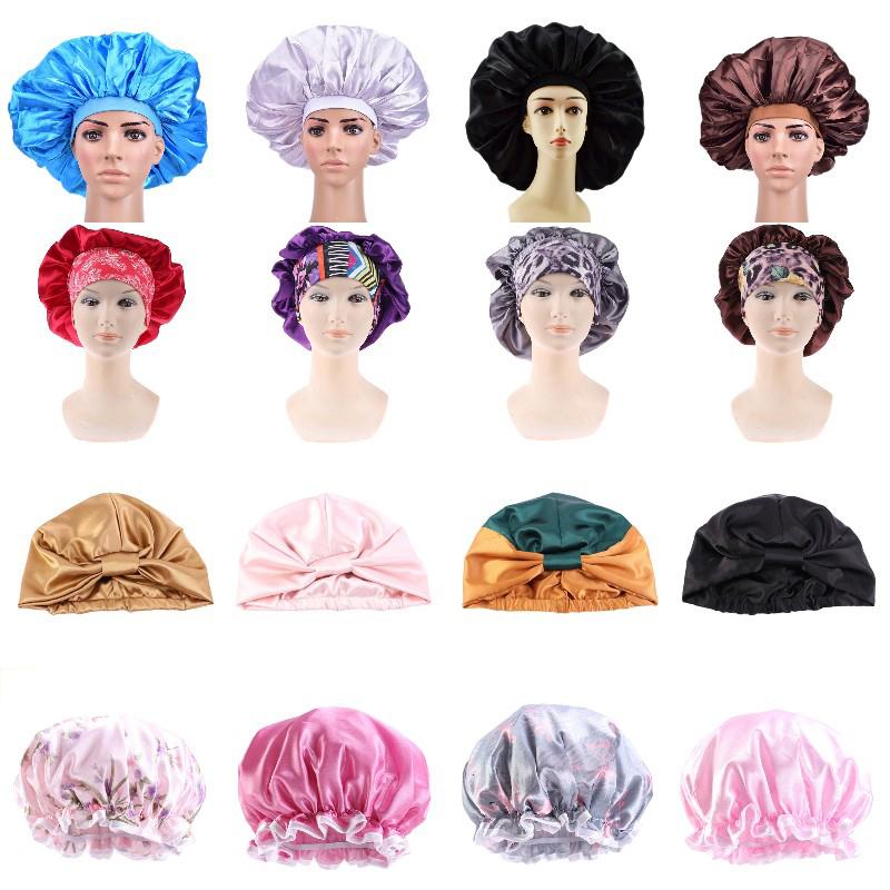 Women Night Sleep Hat Silk Head Wrap Shower Cap Bathroom Accessories Adjust Solid Satin Bonnet Hair Styling Cap Hair Care
Women Night Sleep Hat Silk Head Wrap Shower Cap Bathroom Accessories Adjust Solid Satin Bonnet Hair Styling Cap Hair Care